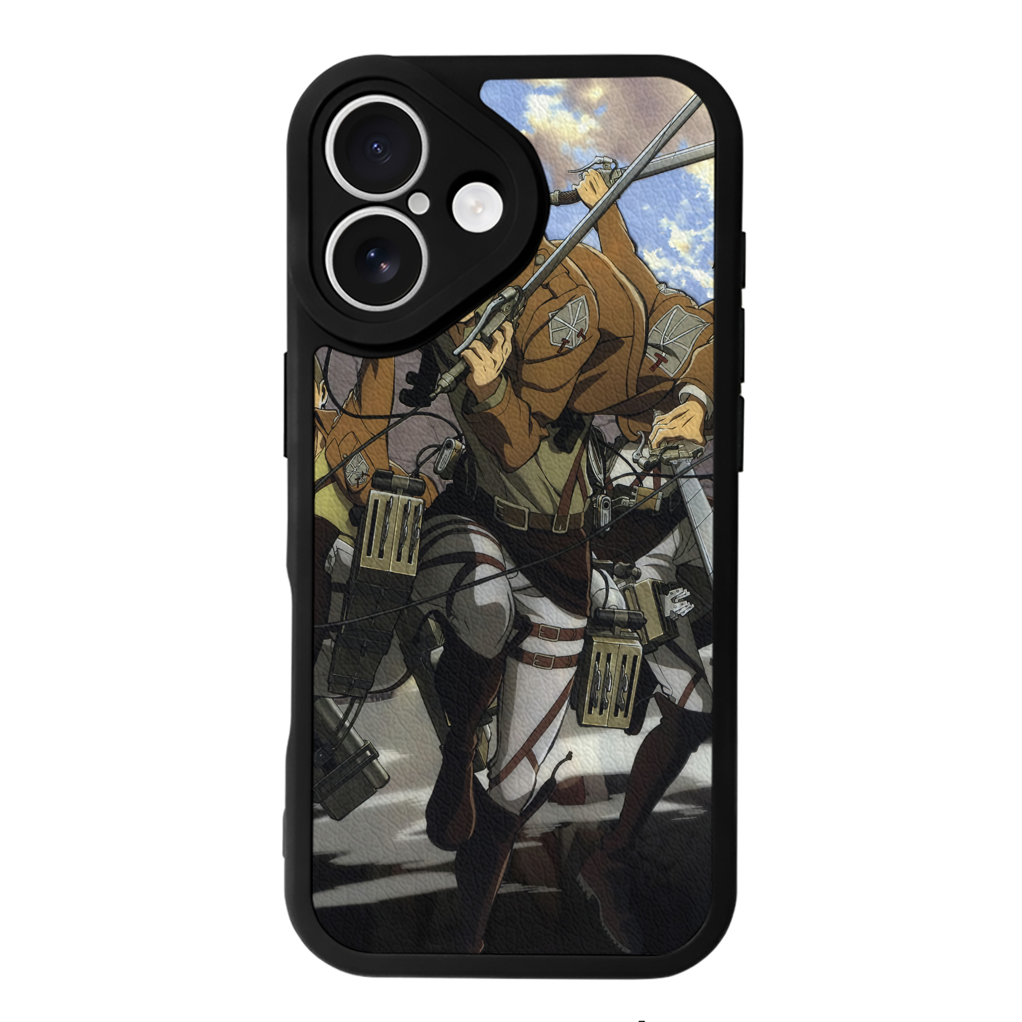 （画像用） 進撃の巨人 Attack on Titan 【iPhone 16シリーズ対応】シリコンスマホケース（レザー調） 材質：シリコン